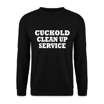 Cuckold clean up service - Unisex Sweatshirt - black - Front - Alina (178cm) & Michal (187cm)