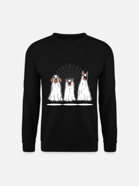 Lustiger Halloween -Hund Hundehalter - Unisex Pullover - Schwarz