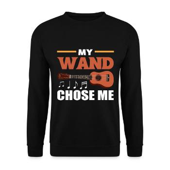 My Wand Chose Me Luthier - Unisex Sweatshirt - black - Front - Alina (178cm) & Michal (187cm)