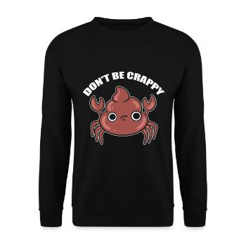 Don't Be Crappy Lobster - Unisex Sweatshirt - black - Front - Alina (178cm) & Michal (187cm)