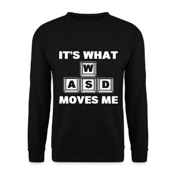 WASD c’est ce qui me touche Expert en informatique - Sweat-shirt Unisexe - noir - Devant - Alina (178cm) & Michal (187cm)