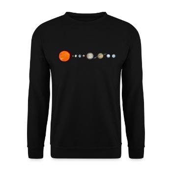 Système solaire - Sweat-shirt Unisexe - noir - Devant - Alina (178cm) & Michal (187cm)