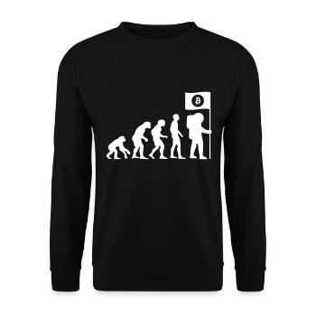 Bitcoin Crypto HODL Evolution - Sweat-shirt Unisexe - noir - Devant - Alina (178cm) & Michal (187cm)