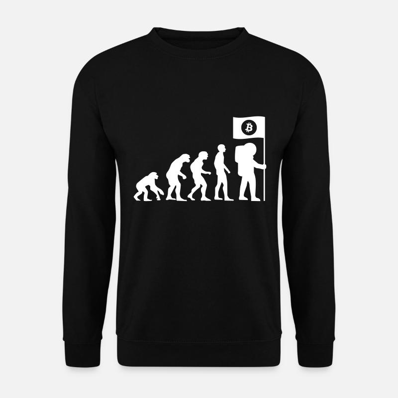 Bitcoin Crypto HODL Evolution - Sweat-shirt Unisexe - noir
