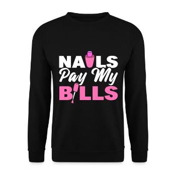Nail Art Maniküre - Unisex Pullover - Schwarz - Vorne - Alina (178cm) & Michal (187cm)