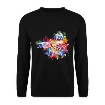 Design de flûte élégant pour les amateurs de musique et - Sweat-shirt Unisexe - noir - Devant - Alina (178cm) & Michal (187cm)