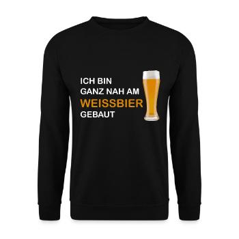 Weißbier Weizen Bier Lustiger Spruch T-Shirt - Unisex Pullover - Schwarz - Vorne - Alina (178cm) & Michal (187cm)