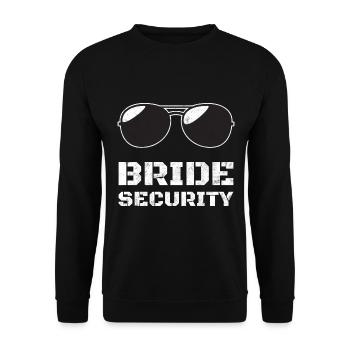 Bride Security Team Bride Bachelor Party - Unisex Sweatshirt - black - Front - Alina (178cm) & Michal (187cm)