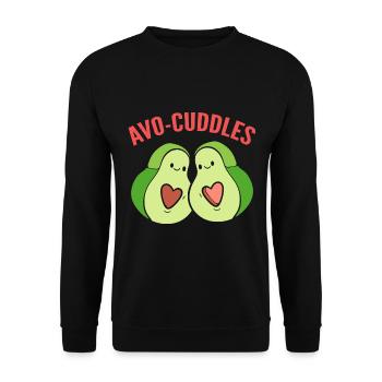 Avo-Cuddles Smoothie Mixer - Unisex Pullover - Schwarz - Vorne - Alina (178cm) & Michal (187cm)