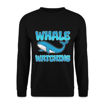 Whale Watching Wasserbiologe - Unisex Pullover - Schwarz - Vorne - Alina (178cm) & Michal (187cm)