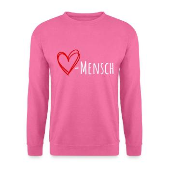 Herz-Mensch - Unisex Pullover - Pink - Vorne