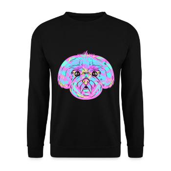 Colorful Dog Hundefrisör - Unisex Pullover - Schwarz - Vorne - Alina (178cm) & Michal (187cm)
