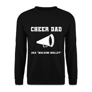 Cheer Dad Walking Wallet Cheerleading-Trainer - Unisex Pullover - Schwarz - Vorne - Alina (178cm) & Michal (187cm)