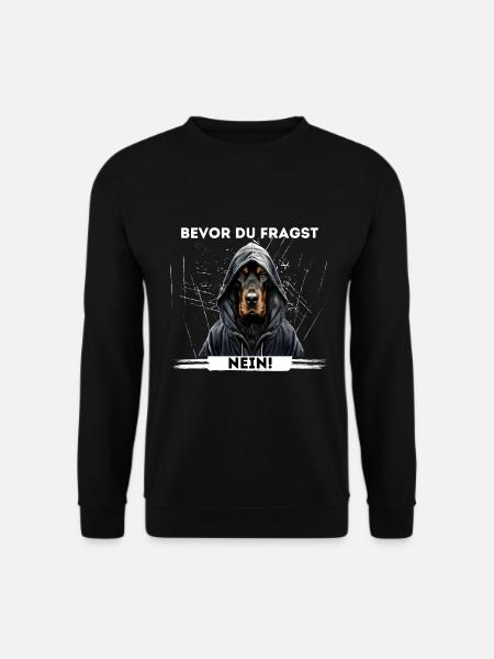 Hund & Humor | Bevor du fragst - Unisex Pullover - Schwarz