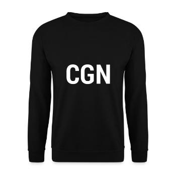 CGN Cologne white - Unisex Sweatshirt - black - Front - Alina (178cm) & Michal (187cm)