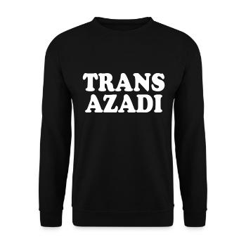 Trans azadi - Unisex Pullover - Schwarz - Vorne - Alina (178cm) & Michal (187cm)