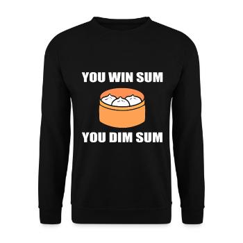 You Win Some You Dim Sum Kochen - Unisex Pullover - Schwarz - Vorne - Alina (178cm) & Michal (187cm)