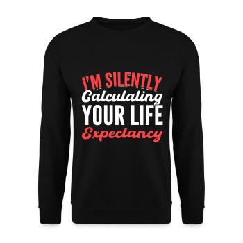 Lustige Versicherungsagenten Darlehensprozessor - Unisex Pullover - Schwarz - Vorne - Alina (178cm) & Michal (187cm)
