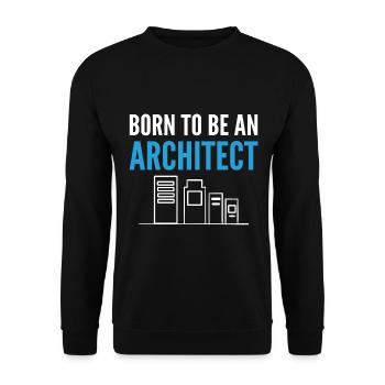 Lustiger Architekt Designer - Unisex Pullover - Schwarz - Vorne - Alina (178cm) & Michal (187cm)