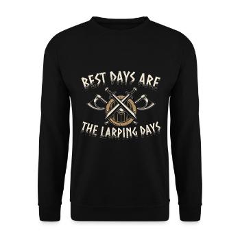 Best days are the Larping Days - LARP Gifts - Unisex Sweatshirt - black - Front - Alina (178cm) & Michal (187cm)