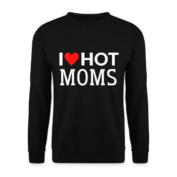 J’aime les mamans chaudes - Sweat-shirt Unisexe - noir - Devant - Alina (178cm) & Michal (187cm)