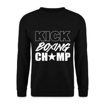 Kickboxing Champ Athlet - Unisex Pullover - Schwarz - Vorne - Alina (178cm) & Michal (187cm)
