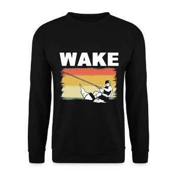 Wake Wassersportliebhaber - Unisex Pullover - Schwarz - Vorne - Alina (178cm) & Michal (187cm)