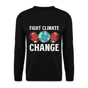 Fight Climate Change Klimawandel-Analyst - Unisex Pullover - Schwarz - Vorne - Alina (178cm) & Michal (187cm)
