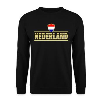 Drapeau de football Pays-Bas - Sweat-shirt Unisexe - noir - Devant - Alina (178cm) & Michal (187cm)