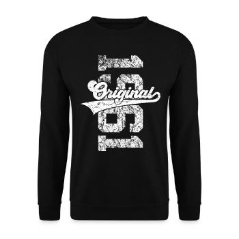 65TH BIRTHDAY ORIGINAL 1961 - Unisex Sweatshirt - black - Front - Alina (178cm) & Michal (187cm)