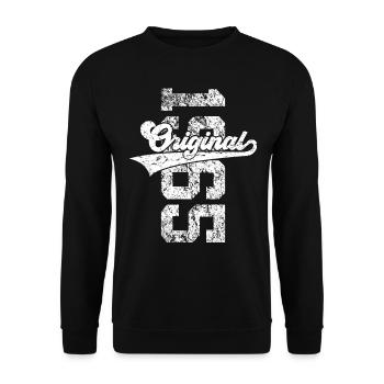 61ST BIRTHDAY ORIGINAL 1965 - Unisex Sweatshirt - black - Front - Alina (178cm) & Michal (187cm)