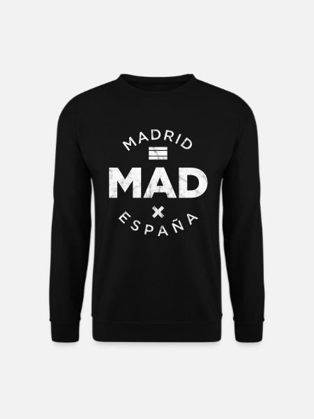 MAD, Madrid Spain - Unisex Sweatshirt - black