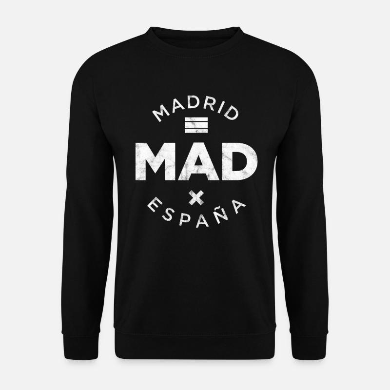 MAD, Madrid Spain - Unisex Sweatshirt - black