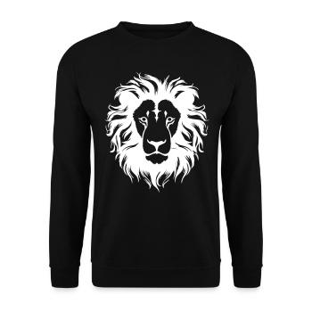 Löwe - Unisex Pullover - Schwarz - Vorne - Alina (178cm) & Michal (187cm)
