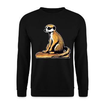 Suricate mignon - Sweat-shirt Unisexe - noir - Devant - Alina (178cm) & Michal (187cm)