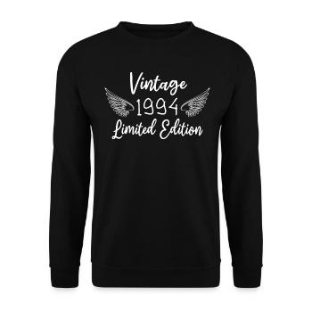 Birthday 1994 Birthday Born in 1994 Year - Unisex Sweatshirt - black - Front - Alina (178cm) & Michal (187cm)