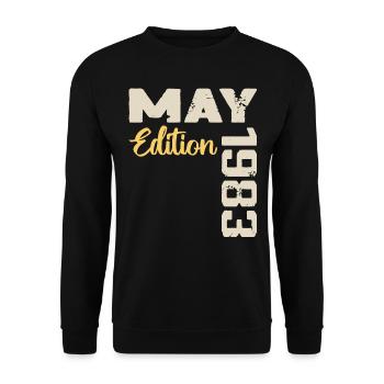 May 1983 Birthday May 1983 Gift May 1983 May - Unisex Sweatshirt - black - Front - Alina (178cm) & Michal (187cm)