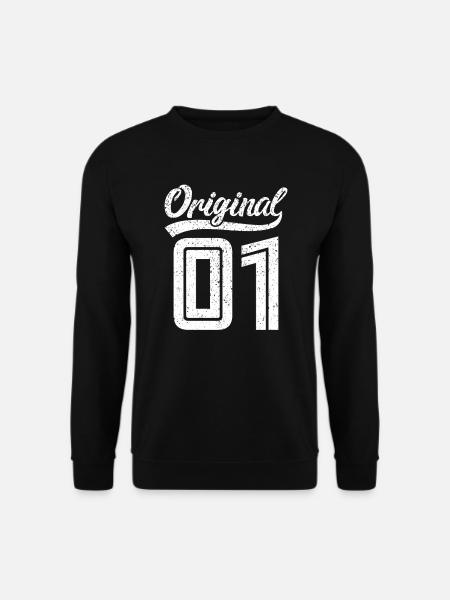 2001 Original 01 geboren 2001 - Unisex Pullover - Schwarz