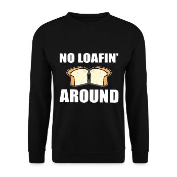 No Loafin' Around Konditor - Unisex Pullover - Schwarz - Vorne - Alina (178cm) & Michal (187cm)