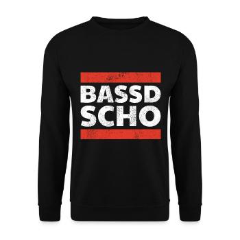 Bassd scho Bayern Brass Bayrisch Bayer - Unisex Pullover - Schwarz - Vorne - Alina (178cm) & Michal (187cm)