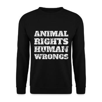 Droits des animaux Torts de l’homme Droits des animaux Militants des droits des animaux - Sweat-shirt Unisexe - noir - Devant - Alina (178cm) & Michal (187cm)