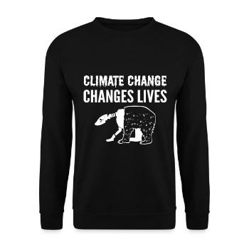 Le changement climatique change la vie des défenseurs de l’environnement - Sweat-shirt Unisexe - noir - Devant - Alina (178cm) & Michal (187cm)