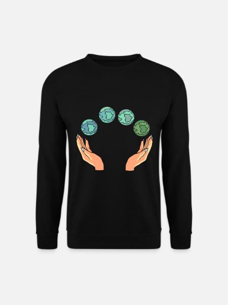 Rette die Erde Umweltschützer - Unisex Pullover - Schwarz