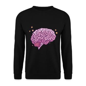 Brain Learning Smart Thinking Knowledge - Unisex Sweatshirt - black - Front - Alina (178cm) & Michal (187cm)