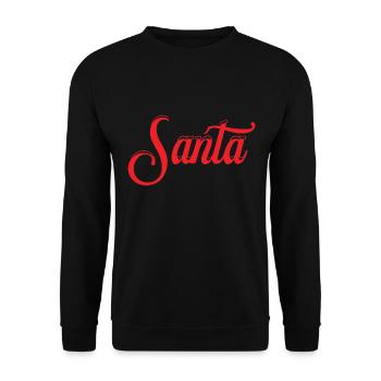 Santa - Christmas - Unisex Sweatshirt - black - Front - Alina (178cm) & Michal (187cm)