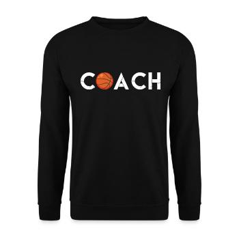 Coach Basketball | Le Meil basketball coach gift - Unisex Sweatshirt - black - Front - Alina (178cm) & Michal (187cm)