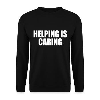 Helping is caring - Unisex Sweatshirt - black - Front - Alina (178cm) & Michal (187cm)