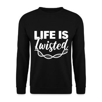 Lustiger Biologe Biologieprofessor - Unisex Pullover - Schwarz - Vorne - Alina (178cm) & Michal (187cm)