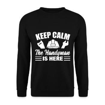 Handwerker -Werkzeuge DIY -Experte - Unisex Pullover - Schwarz - Vorne - Alina (178cm) & Michal (187cm)