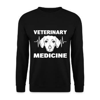 Veterinary Medicine Tierspezialist - Unisex Pullover - Schwarz - Vorne - Alina (178cm) & Michal (187cm)